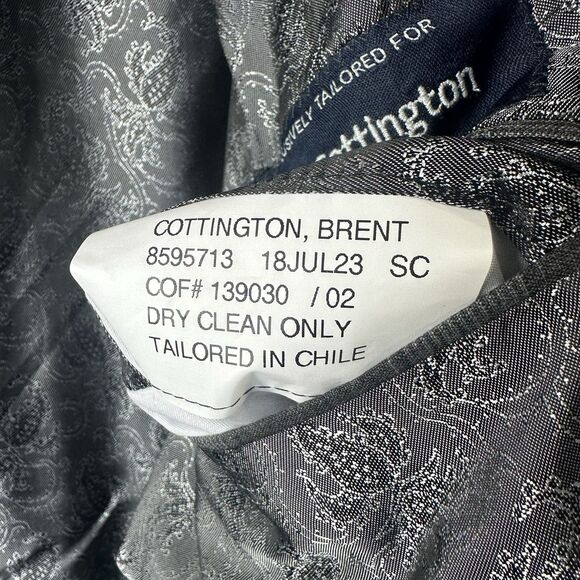 Tom James RLT Men's Bespoke Wool Suit Jacket Blazer Sport Coat Gray Size 50 - Picture 8 of 16